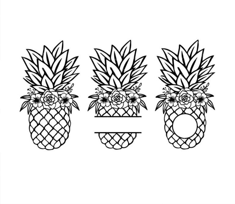 Pineapple Svg Bundle Png Pdf Pineapple Print Svg Pineapple Cut File