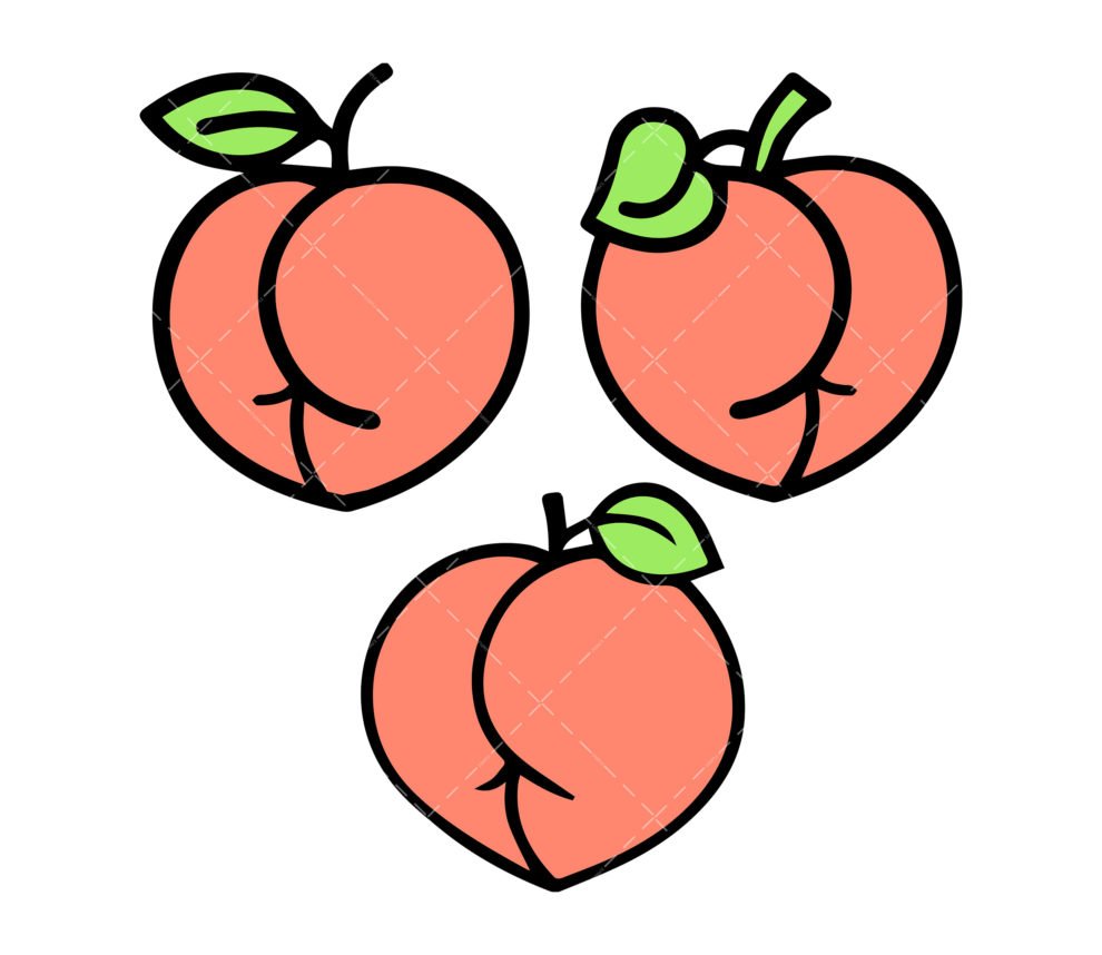 Peach Ass SVG PNG PDF Peach Butt Svg Fruit Svg Funny Svg