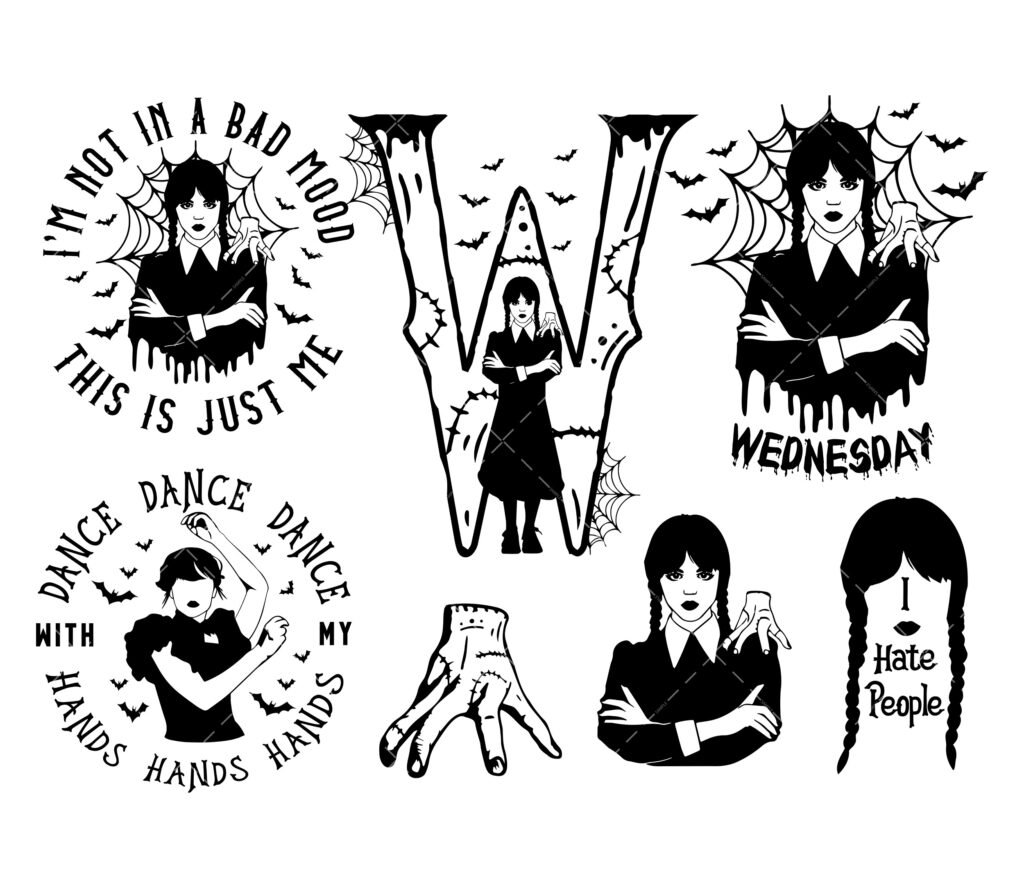 On Wednesdays We Wear Black Svg Png Pdf Jenna Ortega Svg Wednesday