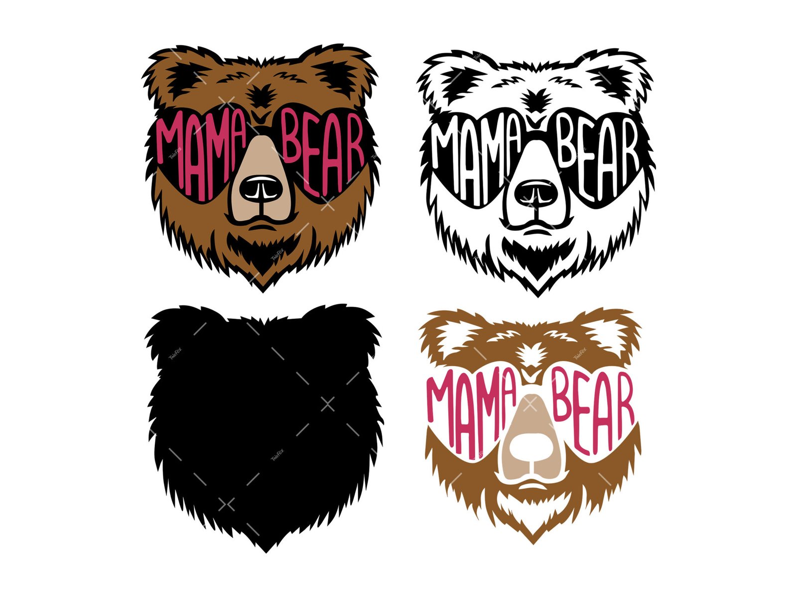 Mama Bear Svg Png Pdf Mama Bear With Sunglasses Mommy Svg Layered