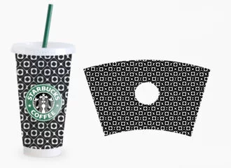 Abstract Pattern Starbucks Cup Svg