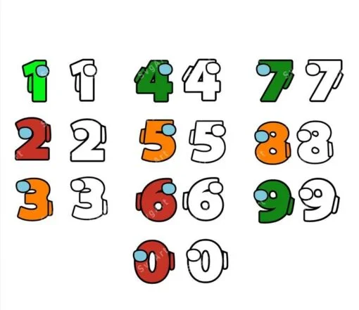 Among Us Number Svg Bundle