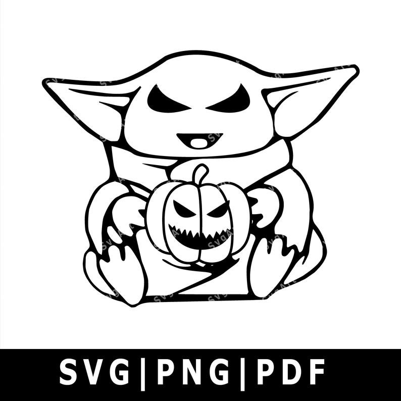 Baby Yoda Halloween SVG, PNG, PDF, Cricut, Silhouette, Cricut svg ...