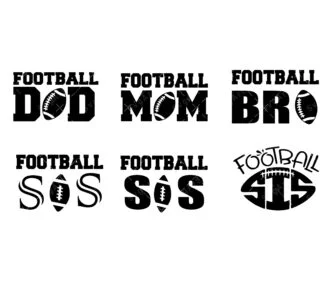 Football Mom, Football Dad, Football Sis SVG