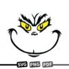 Grinch Face SVG