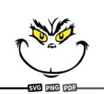 Grinch Face SVG