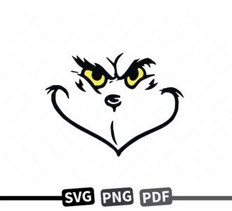 Grinch Face SVG