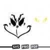 Grinch Face SVG Layered