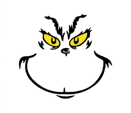 Grinch Face SVG, PNG, PDF, Grinch Image, Christmas Cut File