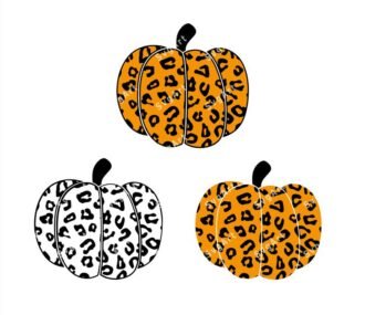 Halloween Pumpkin Leopard SVG