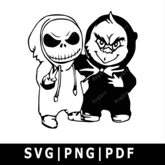 Jack Skellington And Grinch SVG
