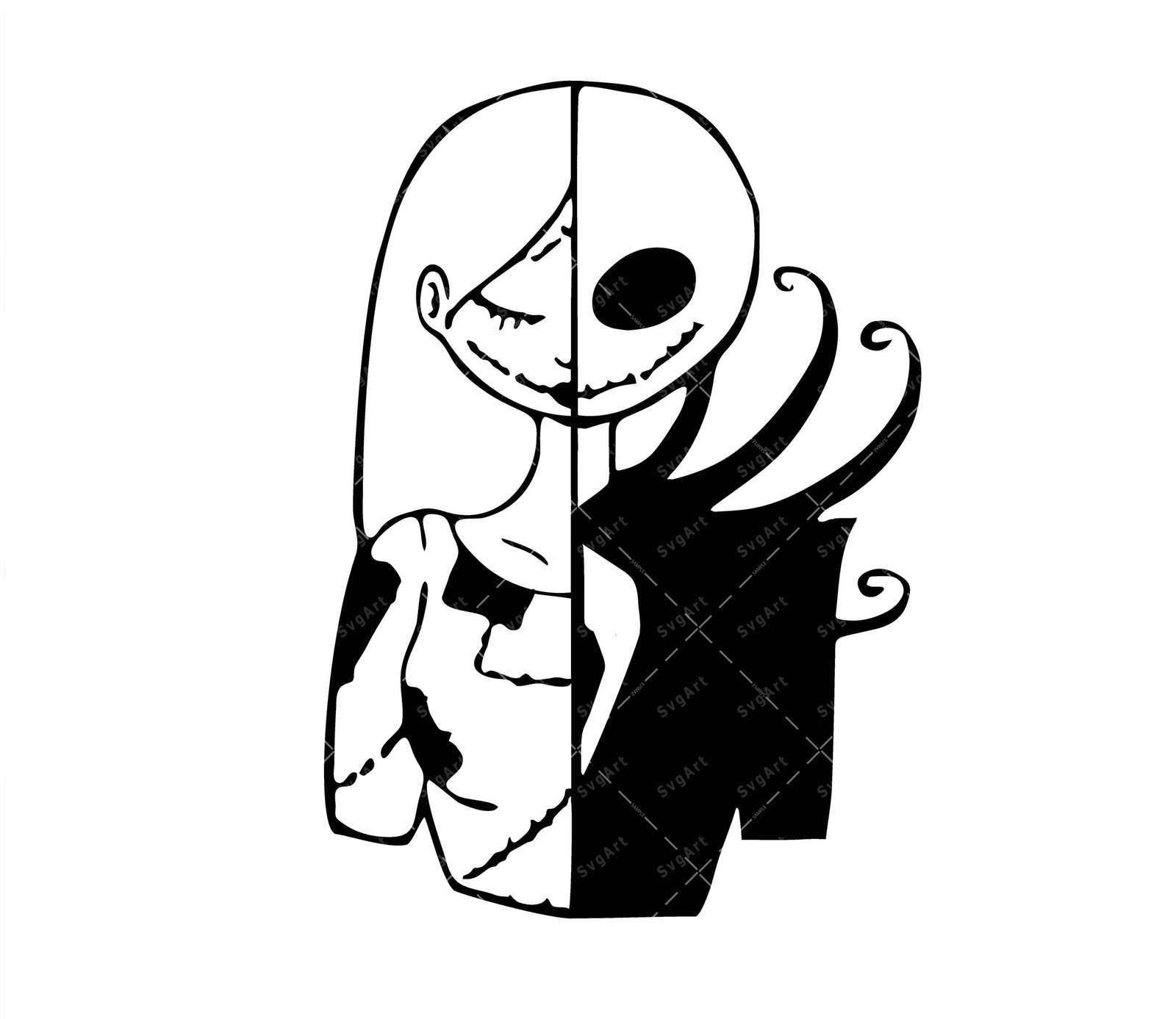 Free Jack And Sally Svg Files
