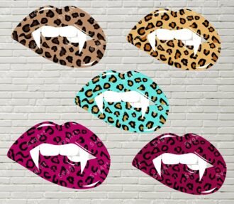 Leopard Pattern Lips Svg