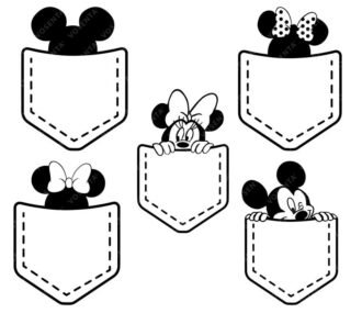 Mickey & Minnie Pocket SVG