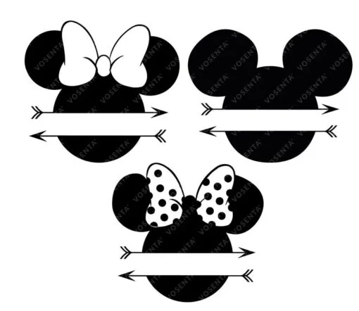 Mickey & Minnie Split SVG