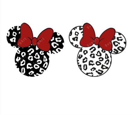 Minnie Mouse Leopard SVG, PNG, PDF, Mickey Monogram, Cricut, Silhouette ...