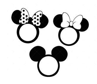 Monogram Svg, Mickey, Minnie SVG