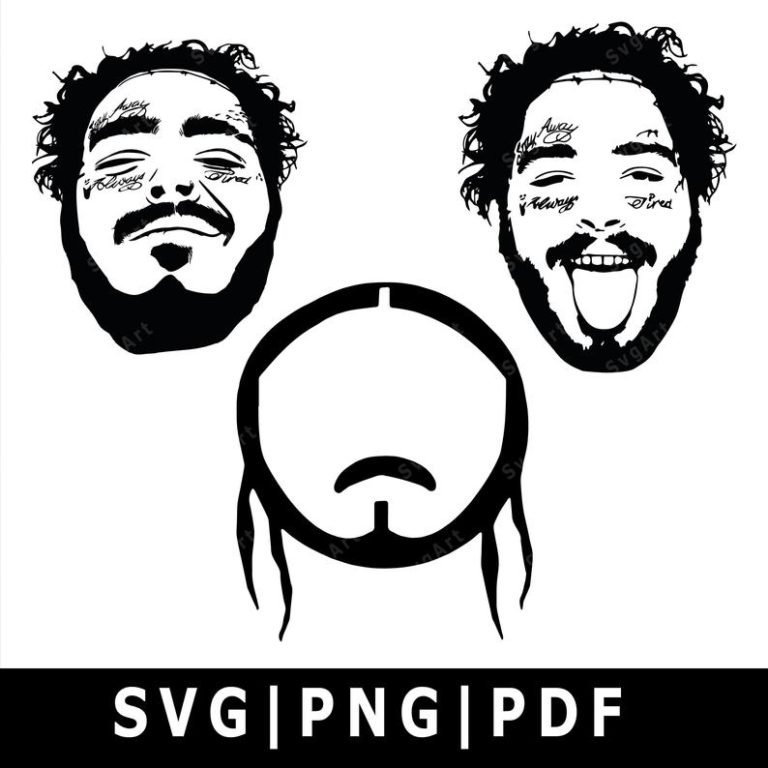 Free Post Malone Svg Bundle, PNG, PDF, Post Malone Png, Rap Svg, Famous Svg