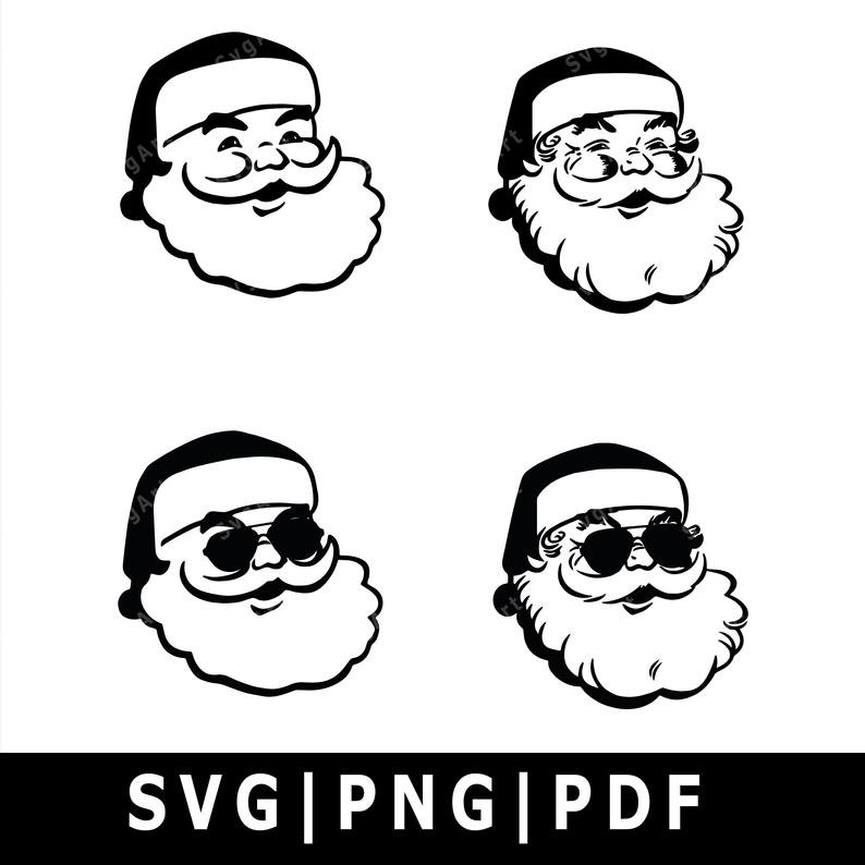 Santa Claus SVG bundle, PNG, PDF, Cricut, Silhouette, Cricut svg