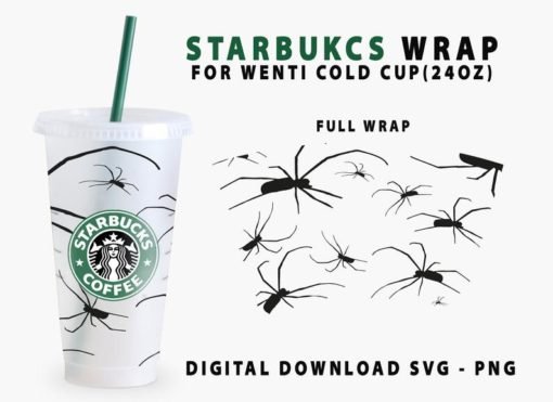 Spiders Starbucks Cup Svg
