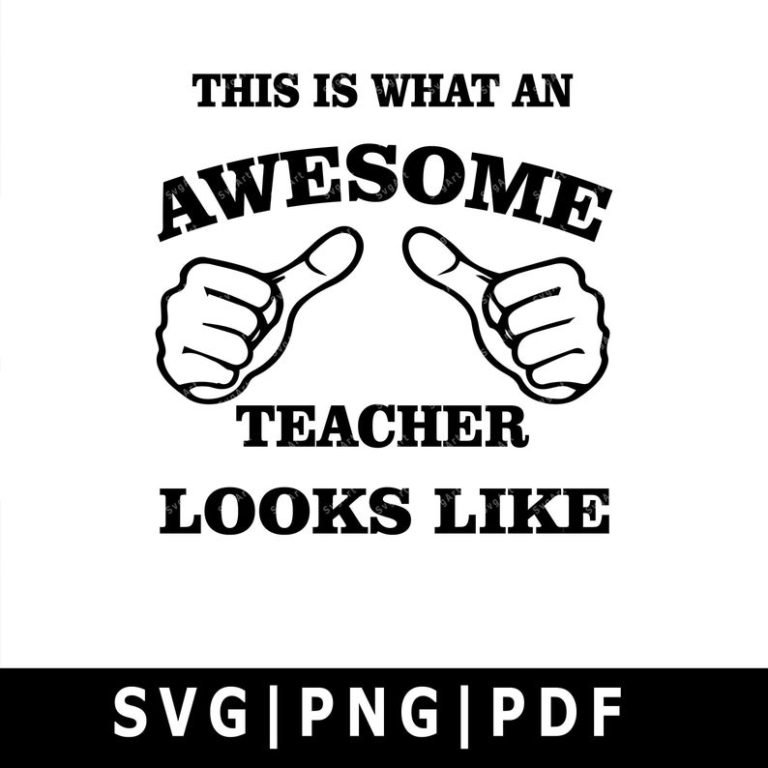Awesome Teacher Svg Png Pdf Teacher Svg Awesome Teacher Cut File Svg 