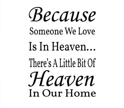 Because Someone We Love is in Heaven, There is a Little Bit of Heaven ...