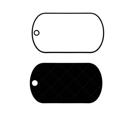 Blank dog tag svg