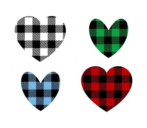 Buffalo Plaid Heart SVG
