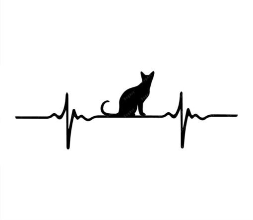 Cat Heartbeat SVG