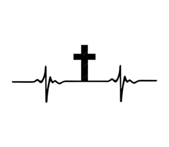 Cross Heartbeat SVG,