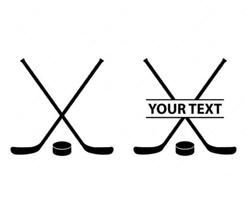 Crossed Hockey Sticks Svg