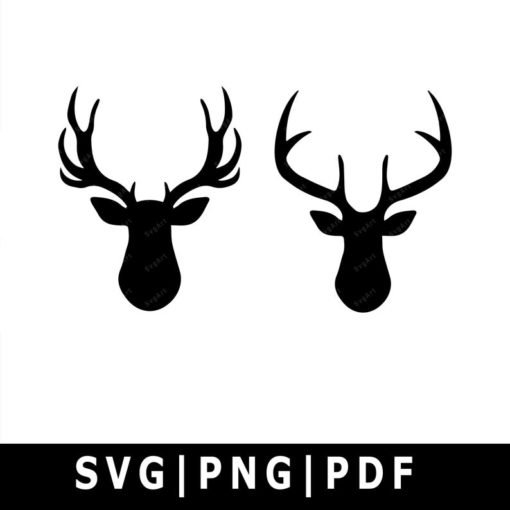 Deer Head SVG, PNG, PDF, Cricut, Silhouette, Cricut svg, Silhouette svg ...