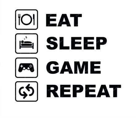 Eat Sleep Game Repeat SVG, PNG, PDF, Gamer Svg, Video Game Lover svg ...