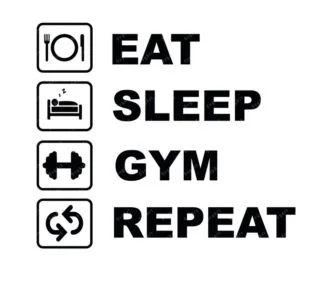 Eat Sleep Gym Repeat SVG