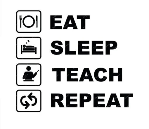 Eat Sleep Teach Repeat SVG,