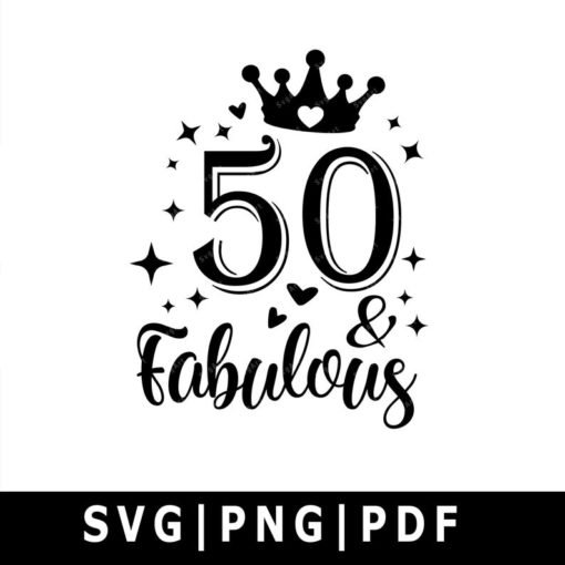 Download Fifty Birthday Svg Png Pdf Cricut Cricut Svg Silhouette Svg 50th Birthday Svg 50th Birthday Birthday Svg 50 And Fab Svg Ditalgo Digital Goods Store