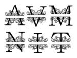split Monogram SVG