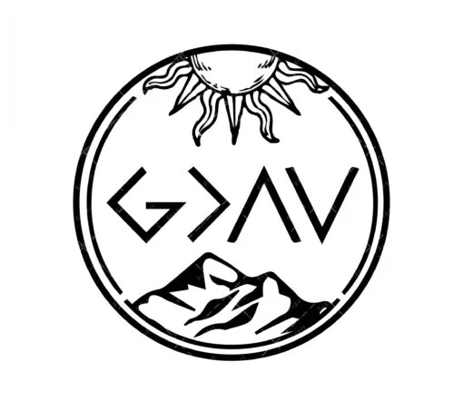 God is greater SVG