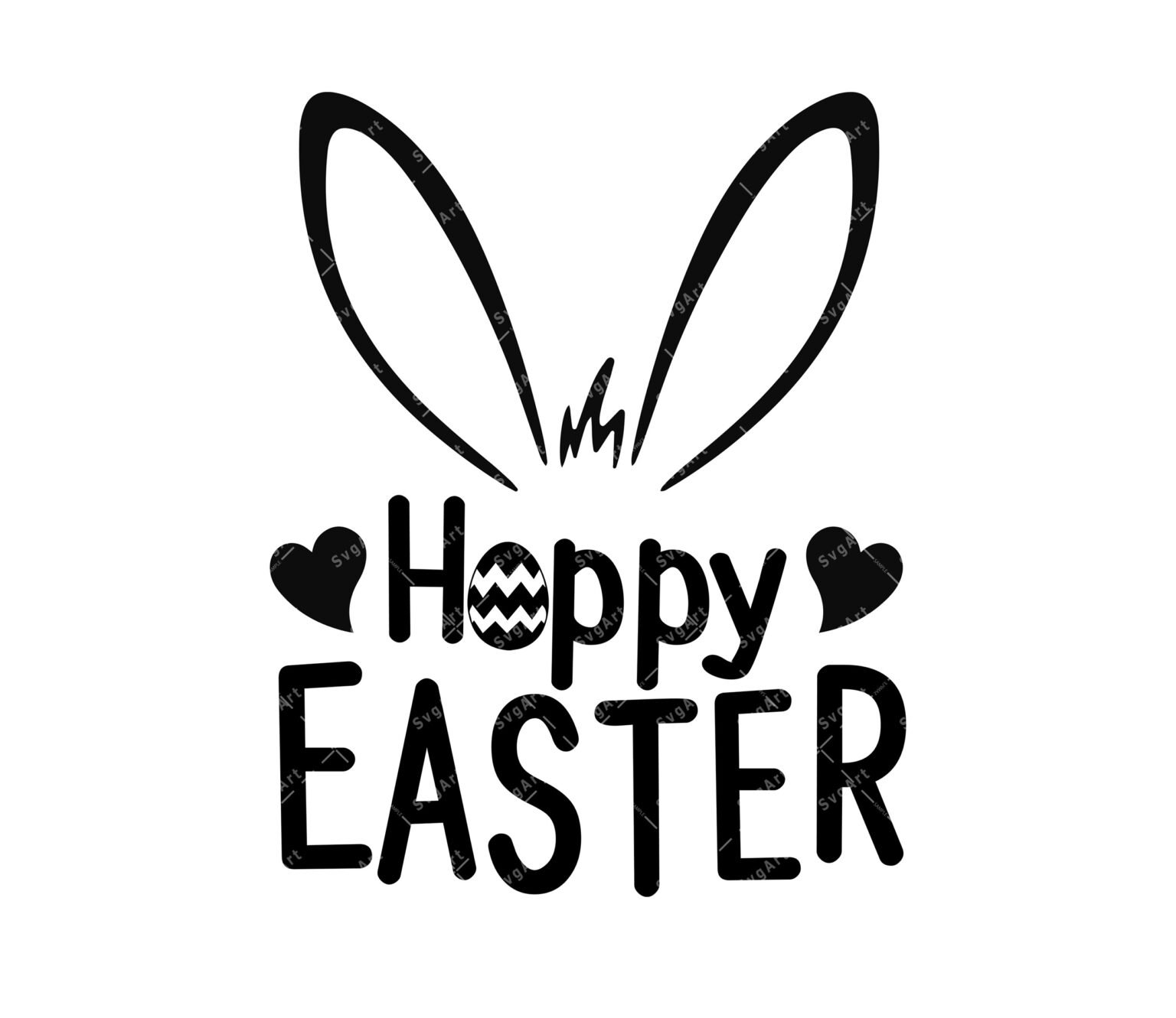 Happy Easter SVG, PNG, PDF, Easter PNG, Easter bunny svg, Happy easter