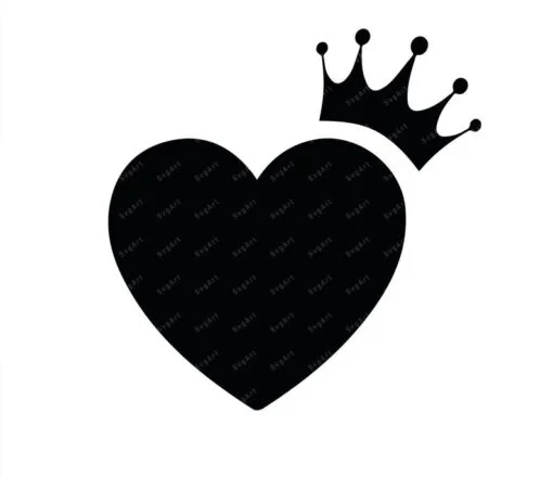 Heart Crown svg