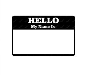 Hello my name is SVG, PNG, PDF, Baby Name Tag Cut Files, Newborn Sign