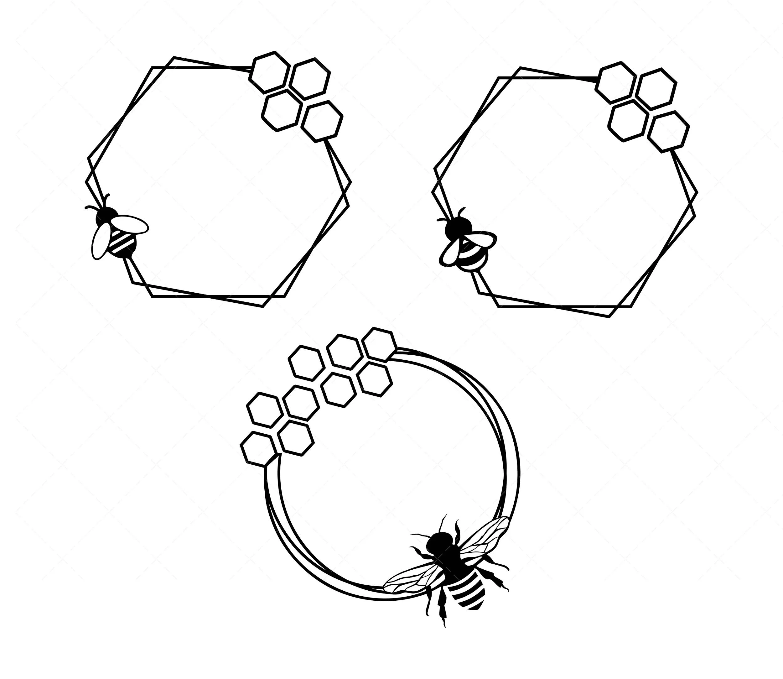 Honey Bee Frame SVG