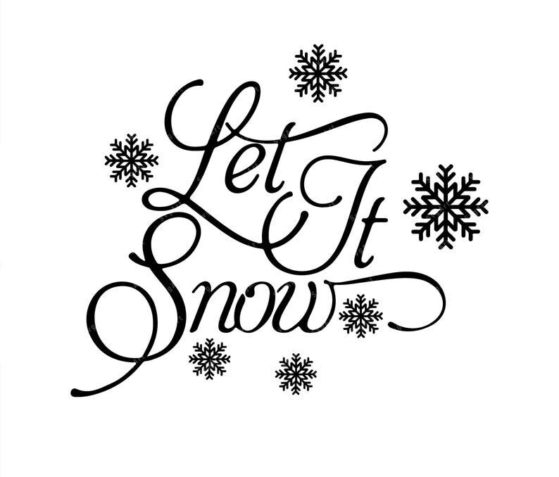 Let it snow SVG, PNG, PDF, Christmas ornament svg, Christmas Cut Files ...