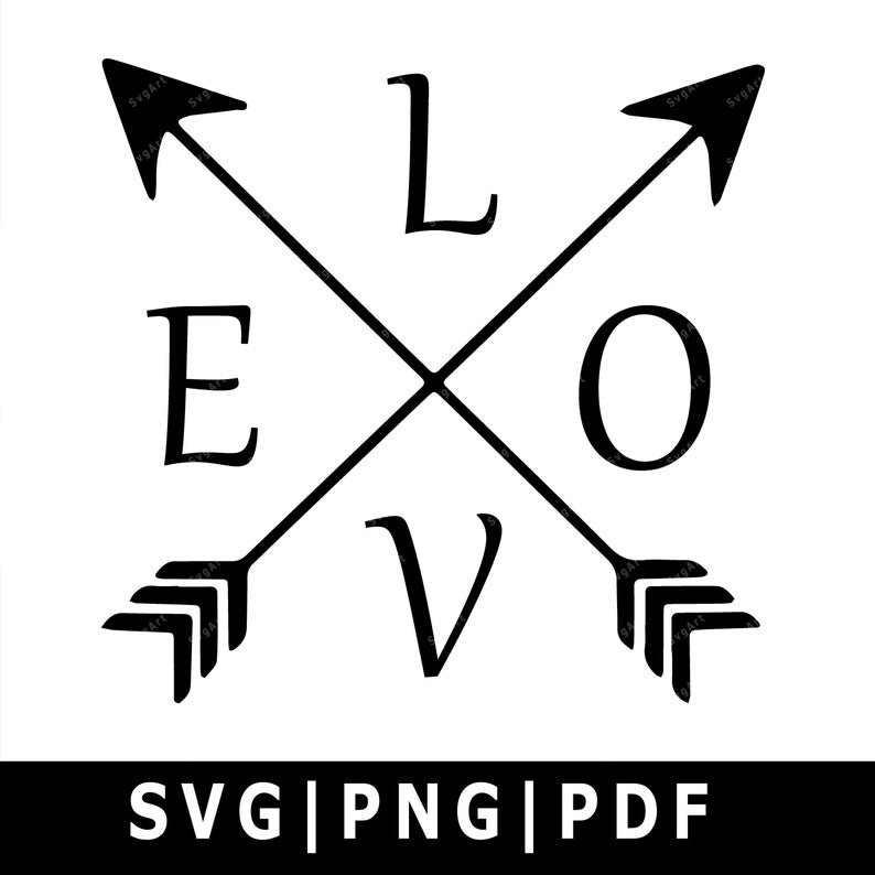 Love Arrow Svg Png Pdf Cricut Silhouette Cricut Svg Silhouette