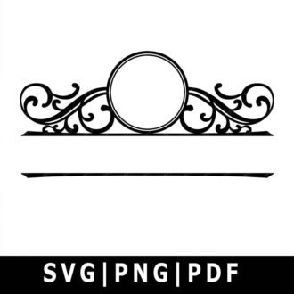 Mailbox Monogram Frame SVG