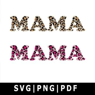 Mama Leopard Print SVG