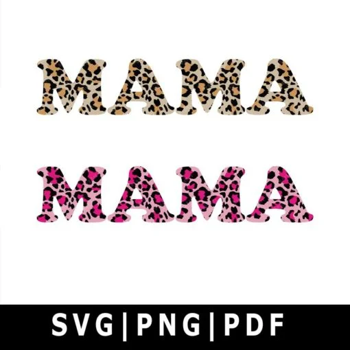 Mama Leopard Print SVG