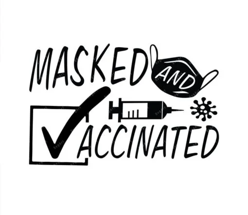 Masked and vaccinated SVG