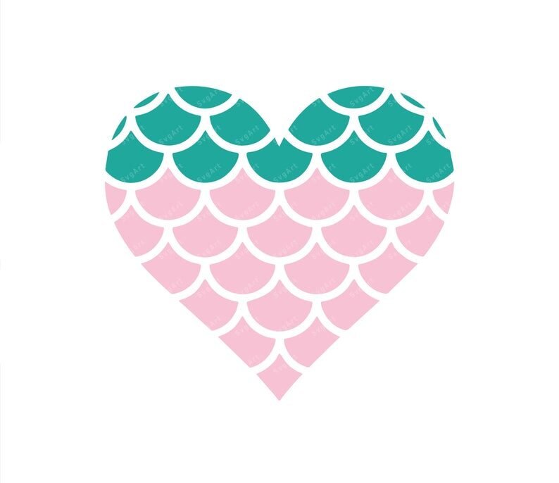 Mermaid Heart SVG