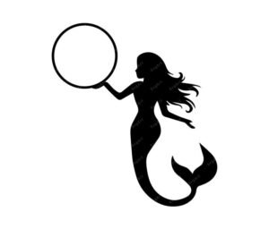 Mermaid Monogram SVG, PNG, PDF, Mermaid Svg, Mermaid Monogram Frame